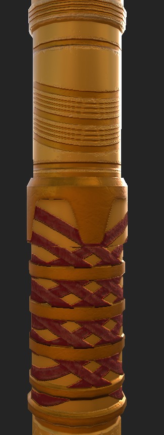 Golden Spear Unity Game Asset Low-poly 3D model_5