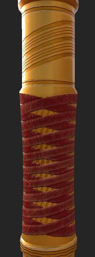 Golden Spear Unity Game Asset Low-poly 3D model_4