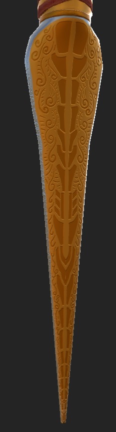 Golden Spear Unity Game Asset Low-poly 3D model_9