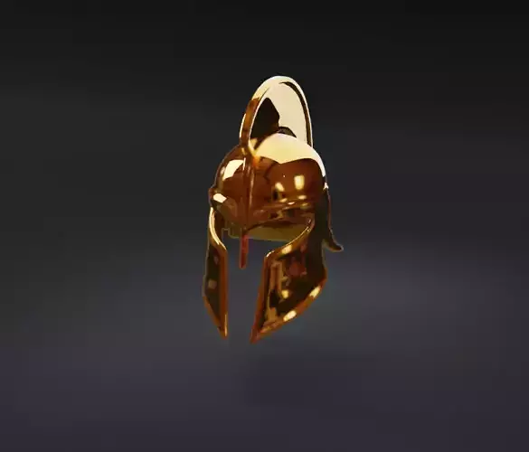 Golden Roman Helmet 3D Printable Model