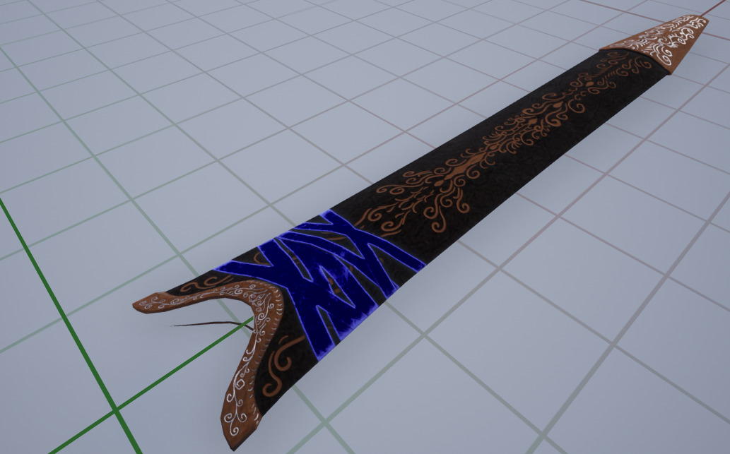 Fanatsy Sword Game Asset Low-poly 3D model_3