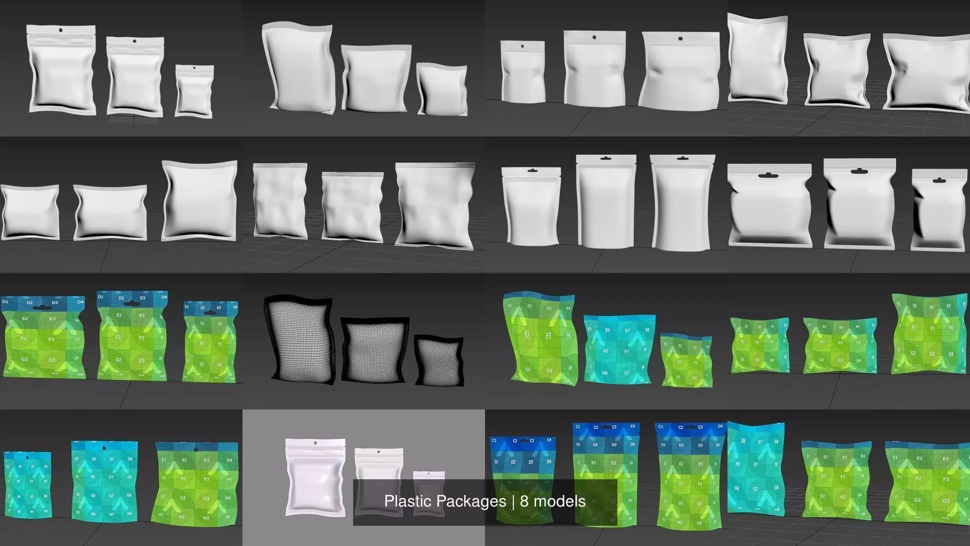 Plastic Packages 3D Model Collection_0