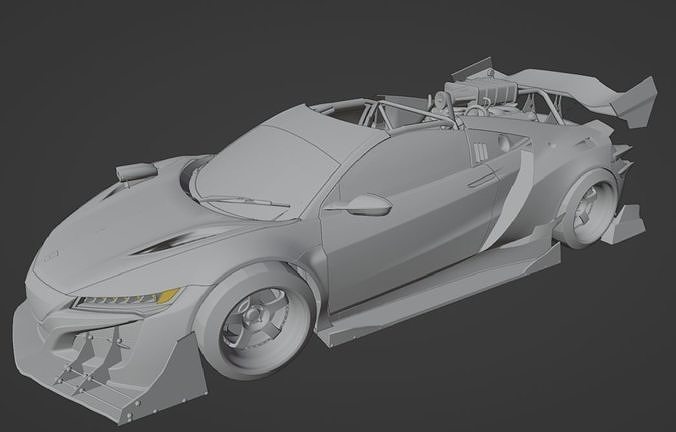 Acura Nsx Angryman Dff Fbx Model Cars 3d  3D model