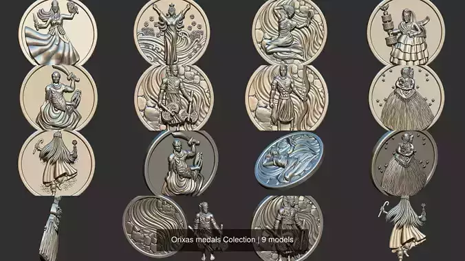 Orixas medals Colection 3D Model Collection