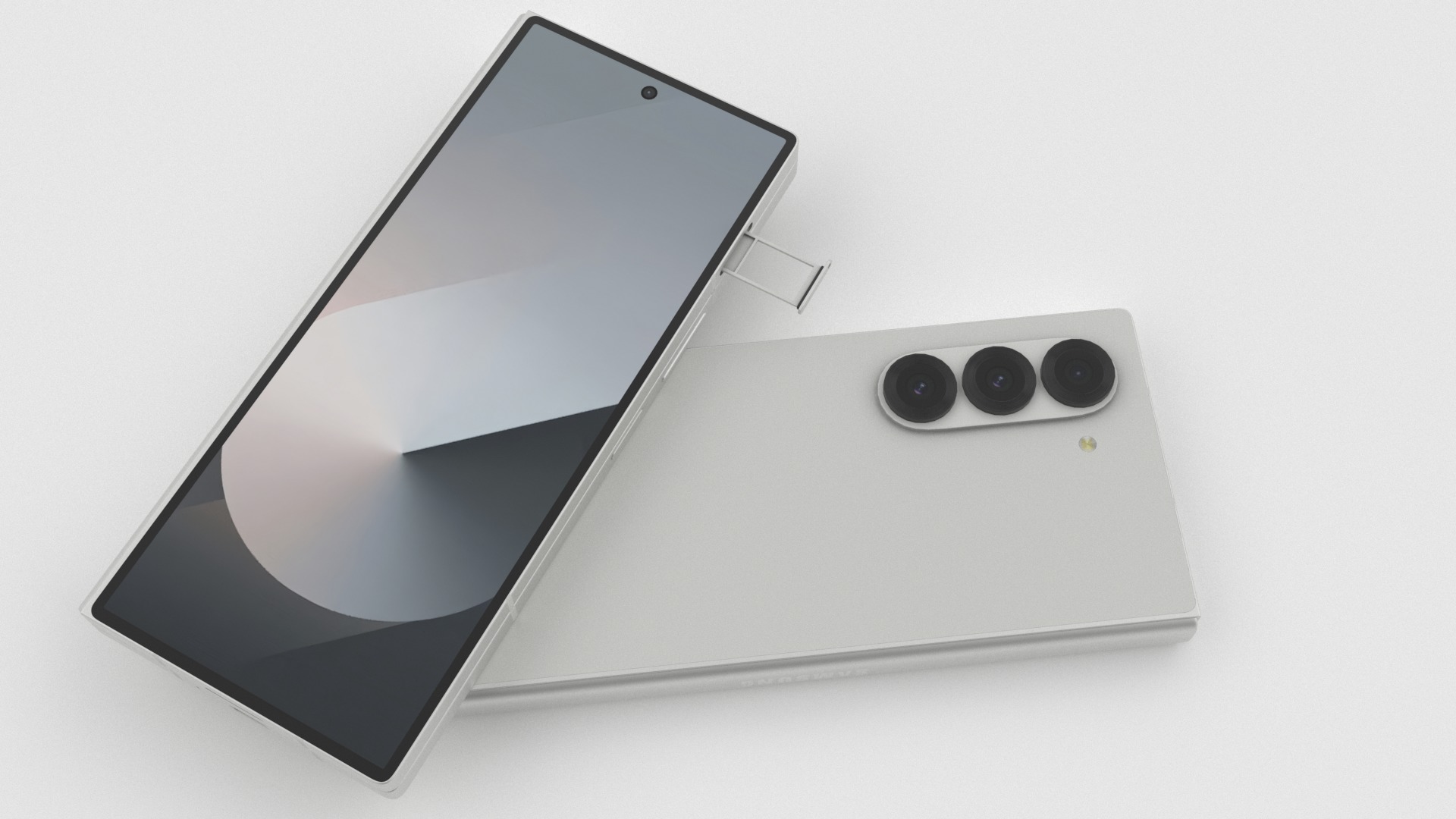 Samsung Galaxy Z Fold 6 White 3D model_6