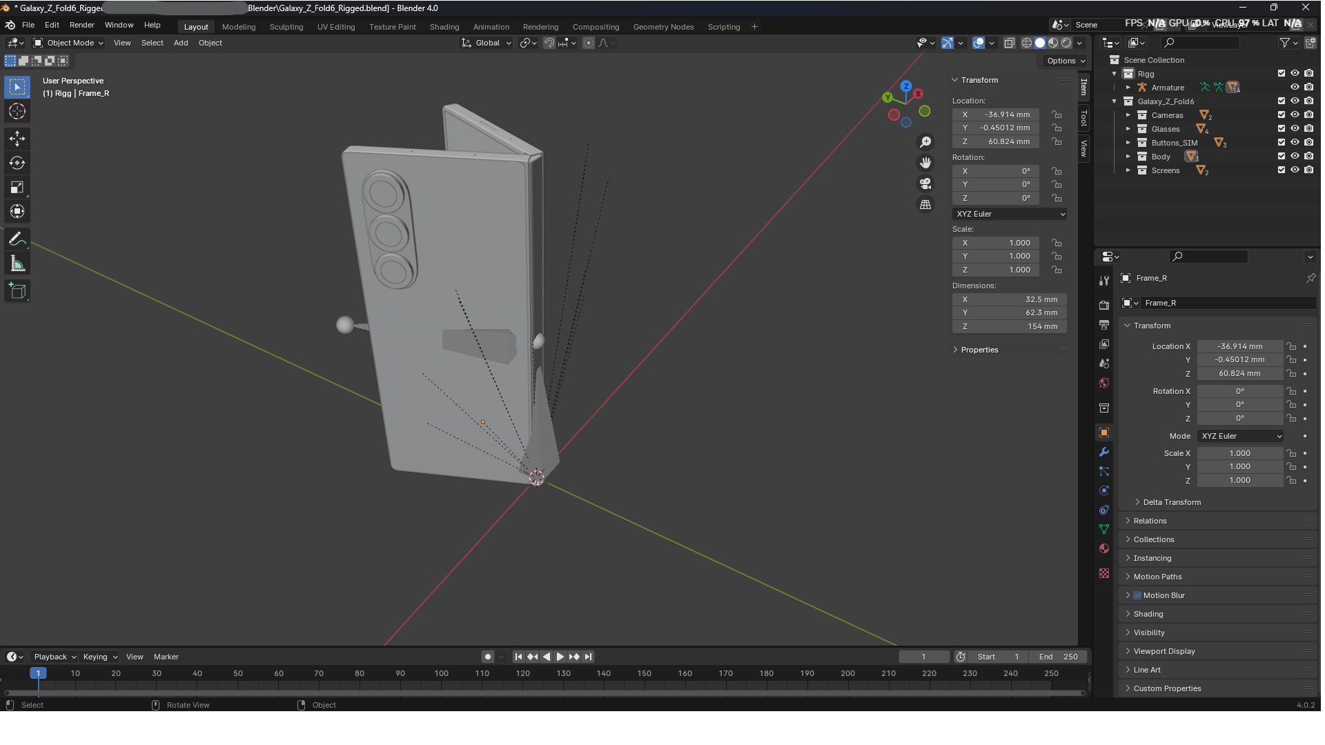 Samsung Galaxy Z Fold 6 White 3D model_9