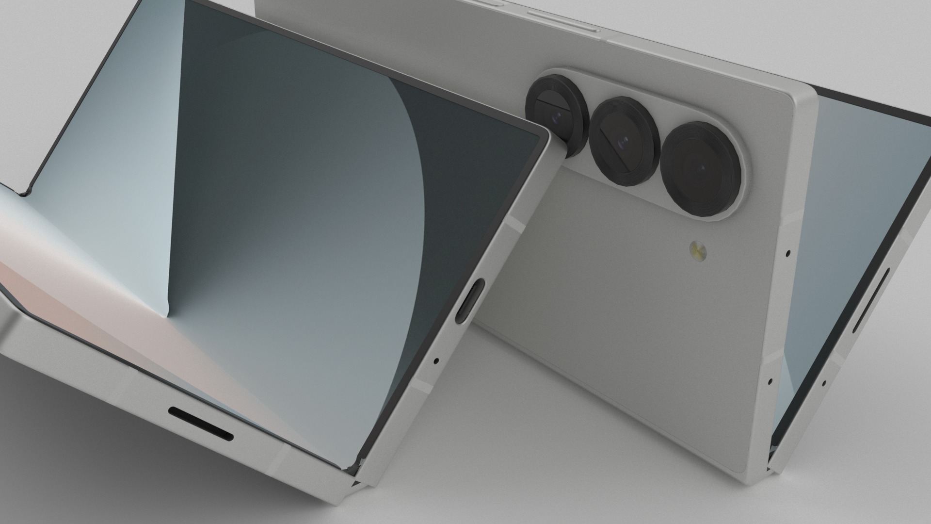 Samsung Galaxy Z Fold 6 White 3D model_7