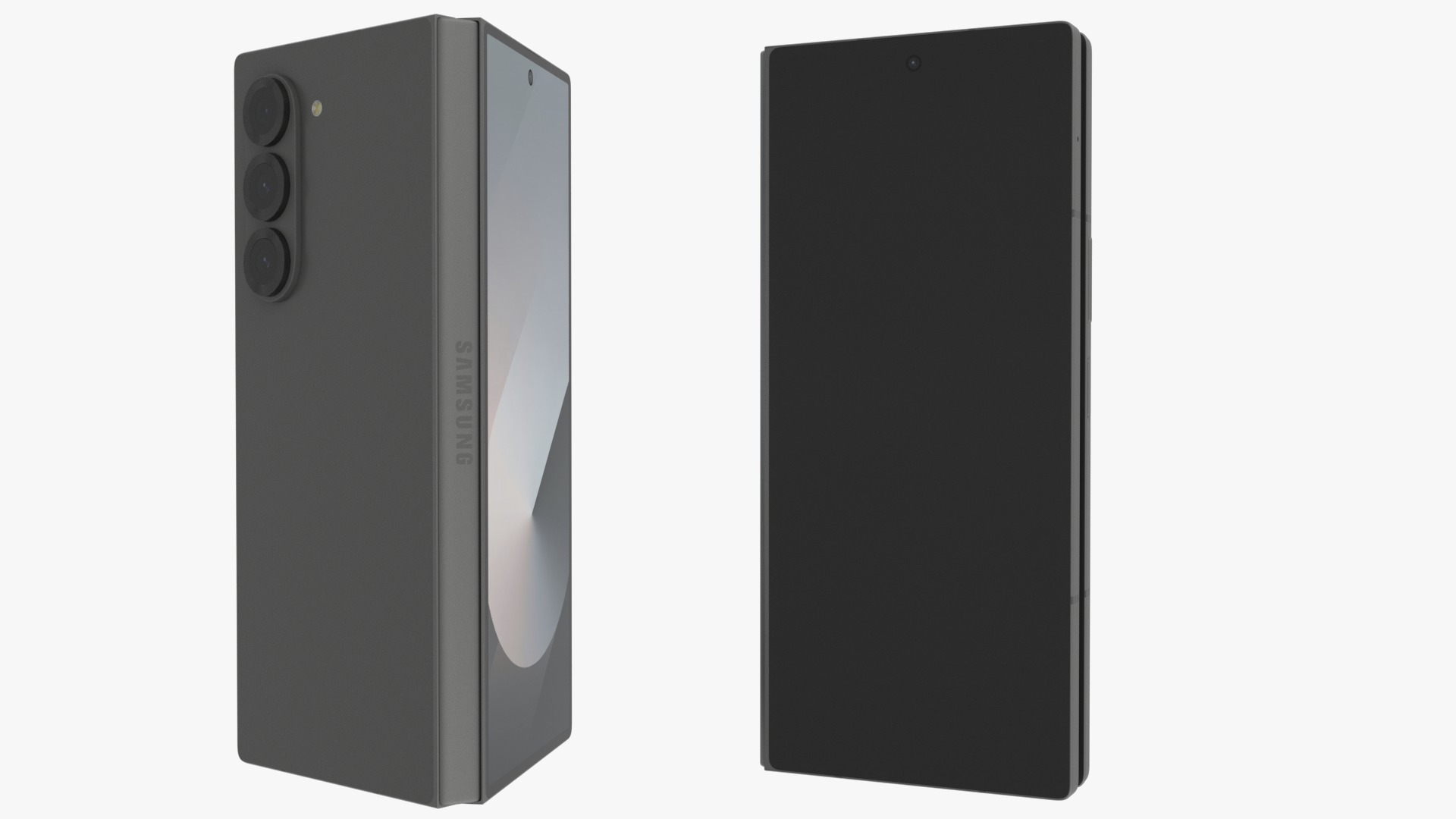 Samsung Galaxy Z Fold 6 Silver Shadow 3D model_4