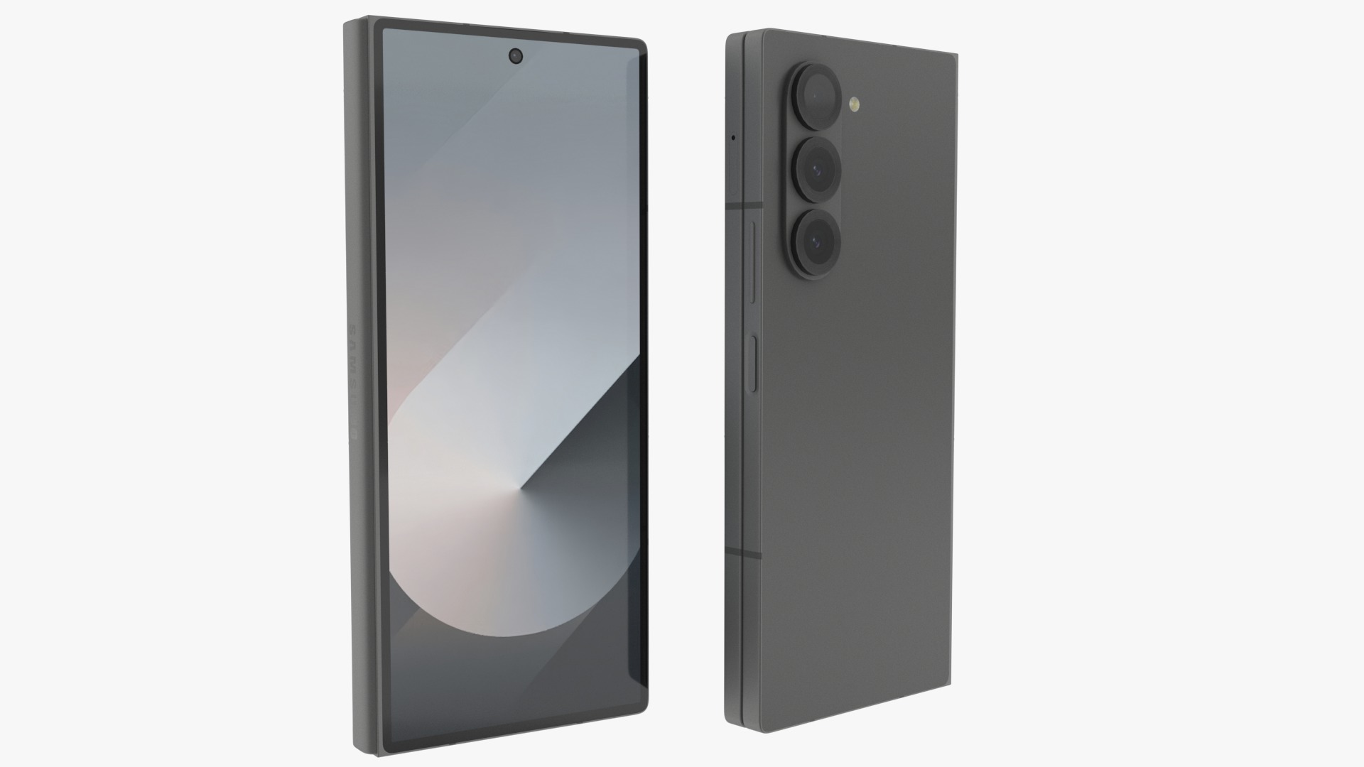 Samsung Galaxy Z Fold 6 Silver Shadow 3D model_3