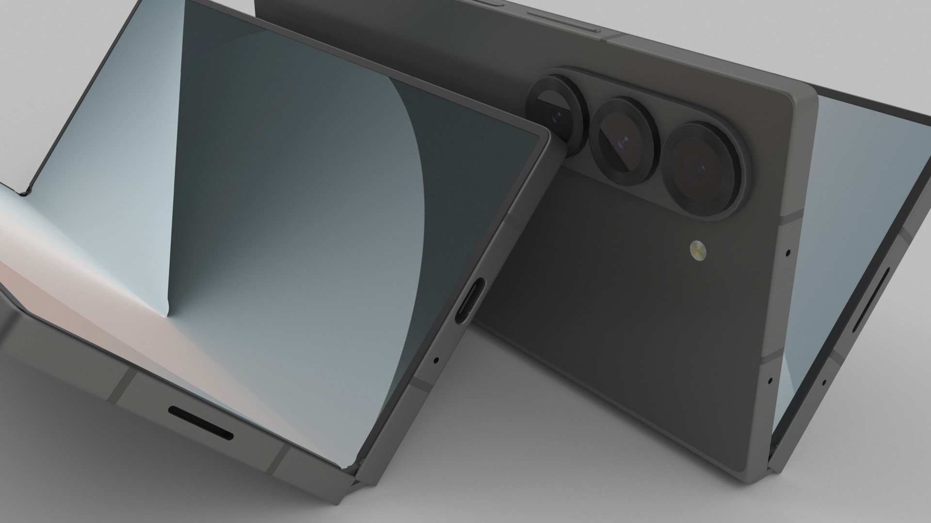 Samsung Galaxy Z Fold 6 Silver Shadow 3D model_7