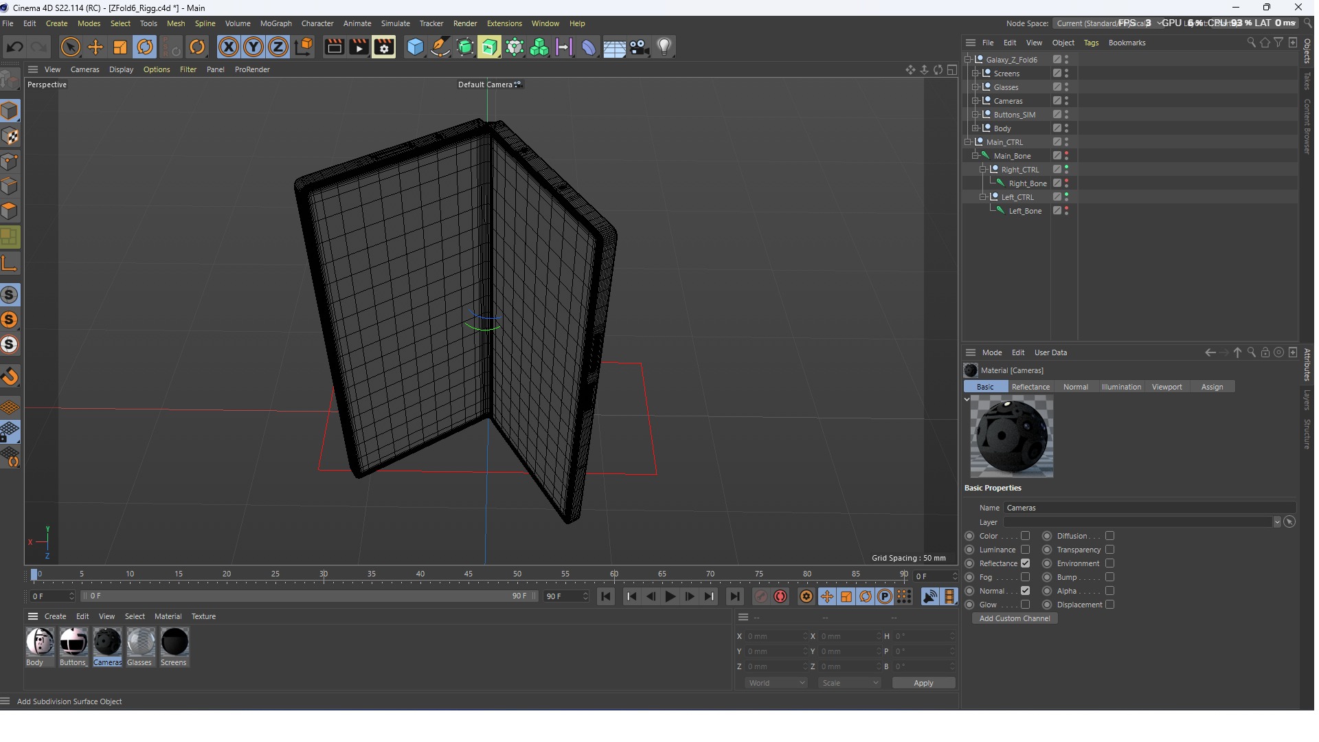Samsung Galaxy Z Fold 6 Silver Shadow 3D model_10