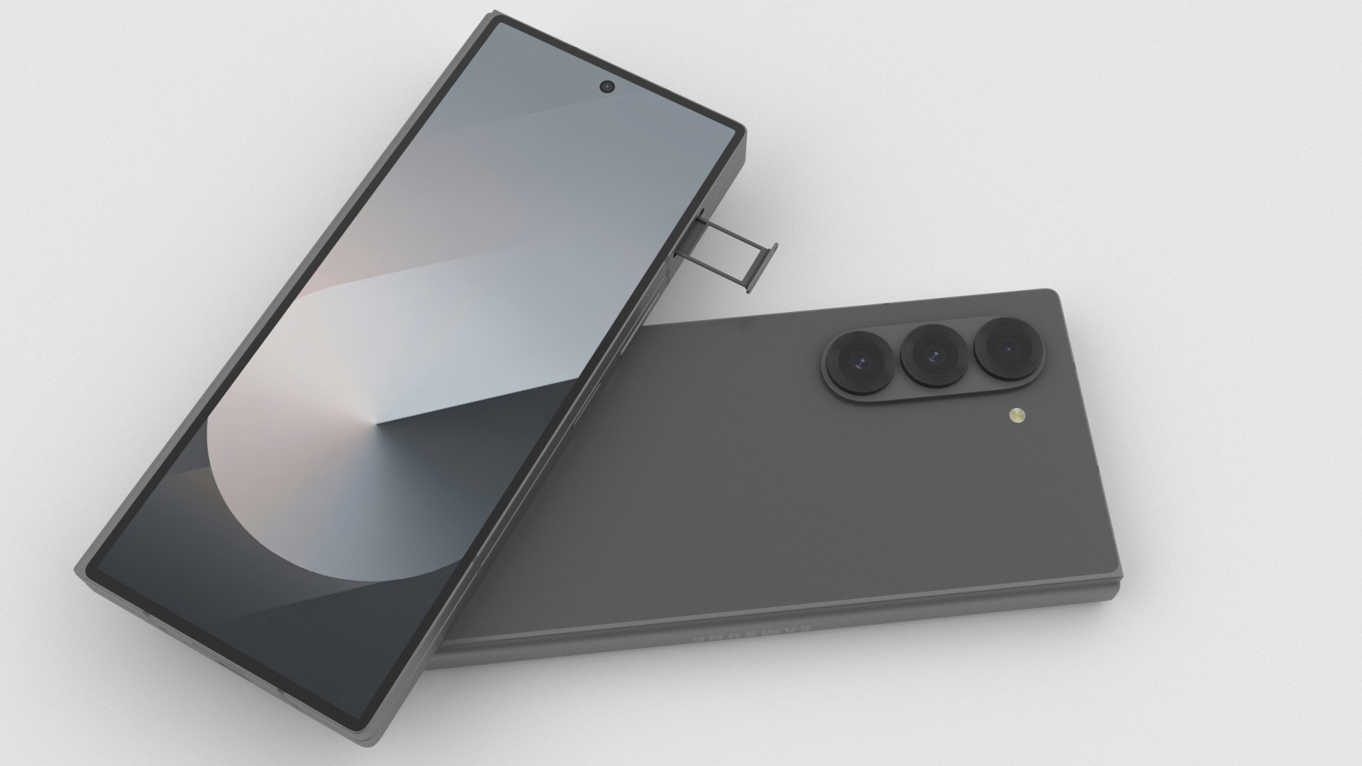 Samsung Galaxy Z Fold 6 Silver Shadow 3D model_6