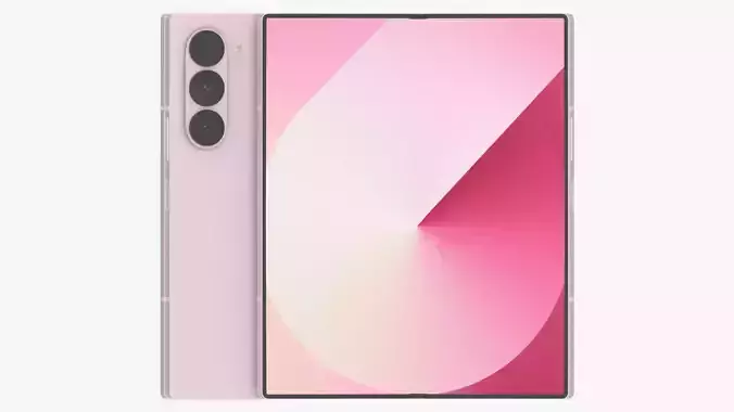 Samsung Galaxy Z Fold 6 Pink 3D model