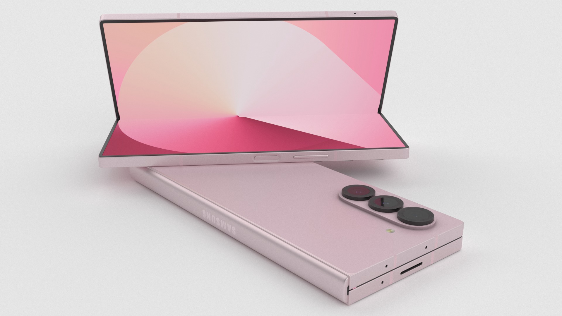 Samsung Galaxy Z Fold 6 Pink 3D model_5