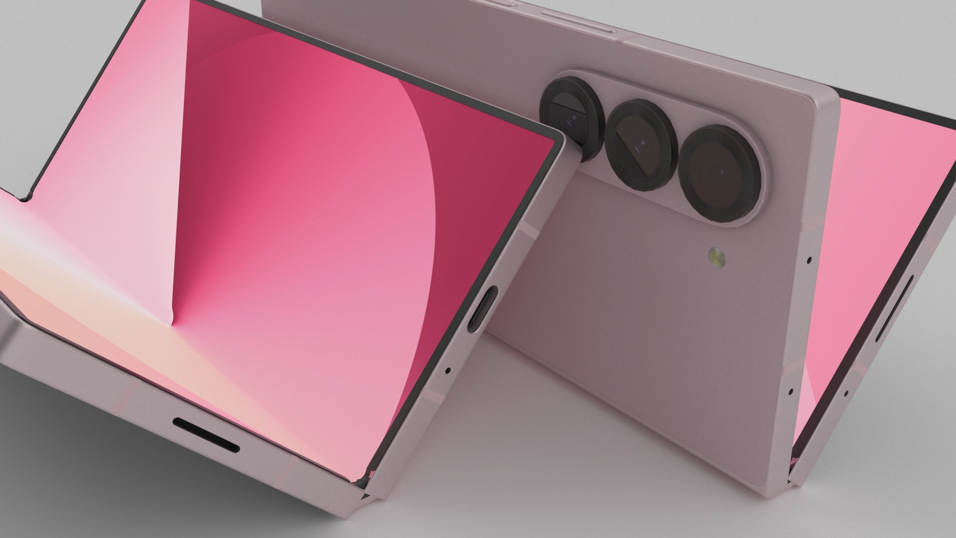 Samsung Galaxy Z Fold 6 Pink 3D model_7