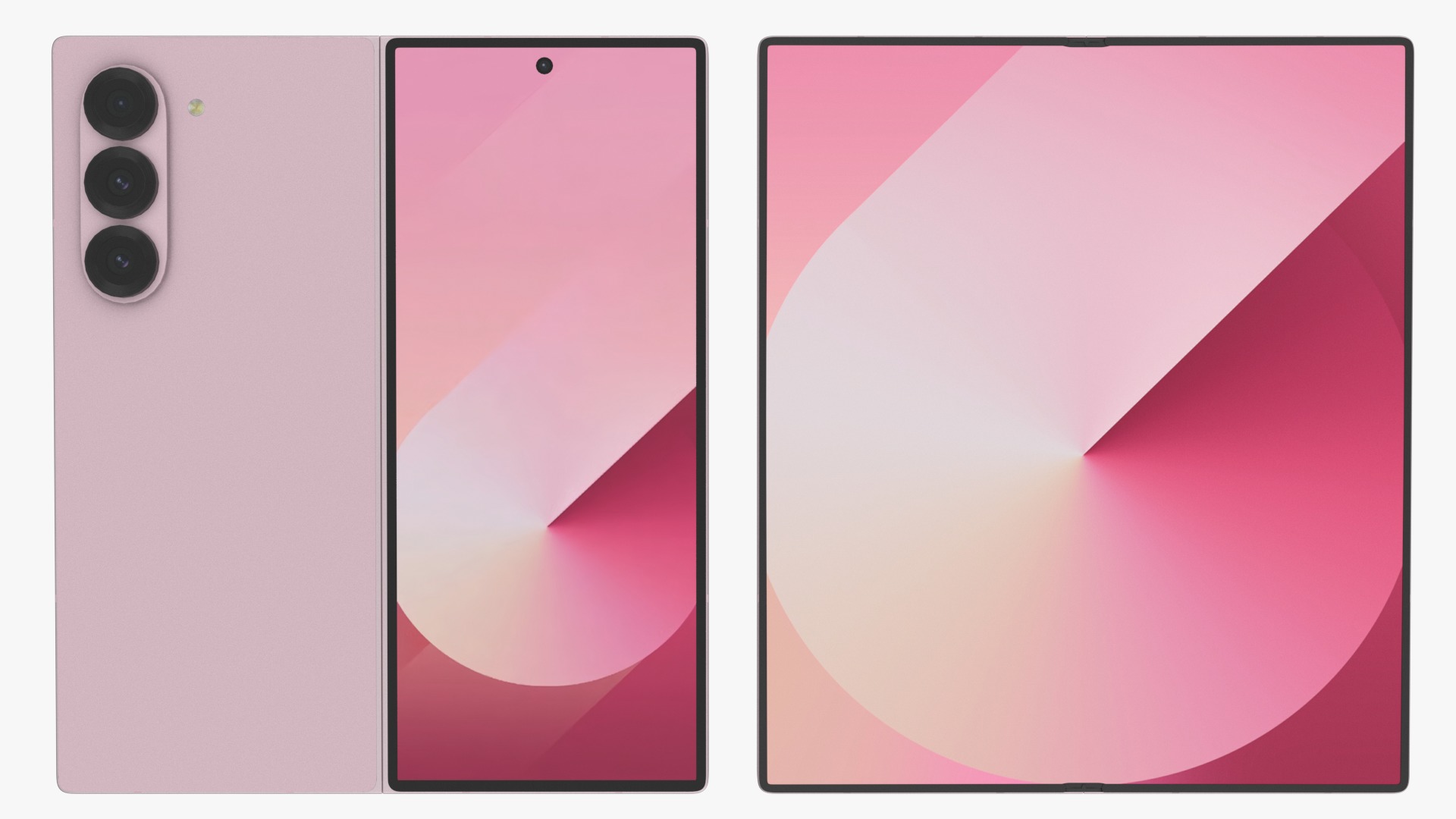 Samsung Galaxy Z Fold 6 Pink 3D model_2
