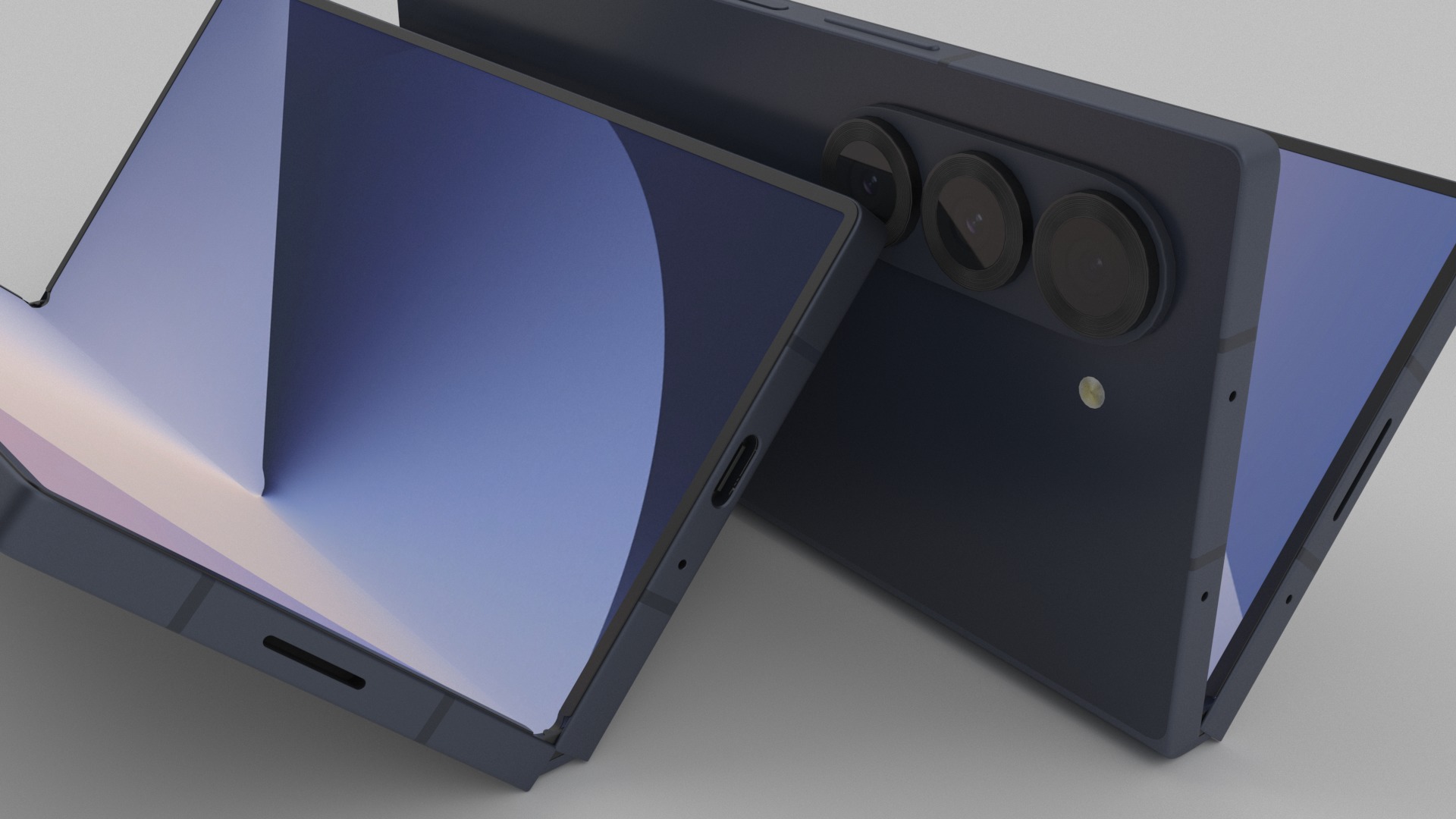 Samsung Galaxy Z Fold 6 Navy 3D model_7