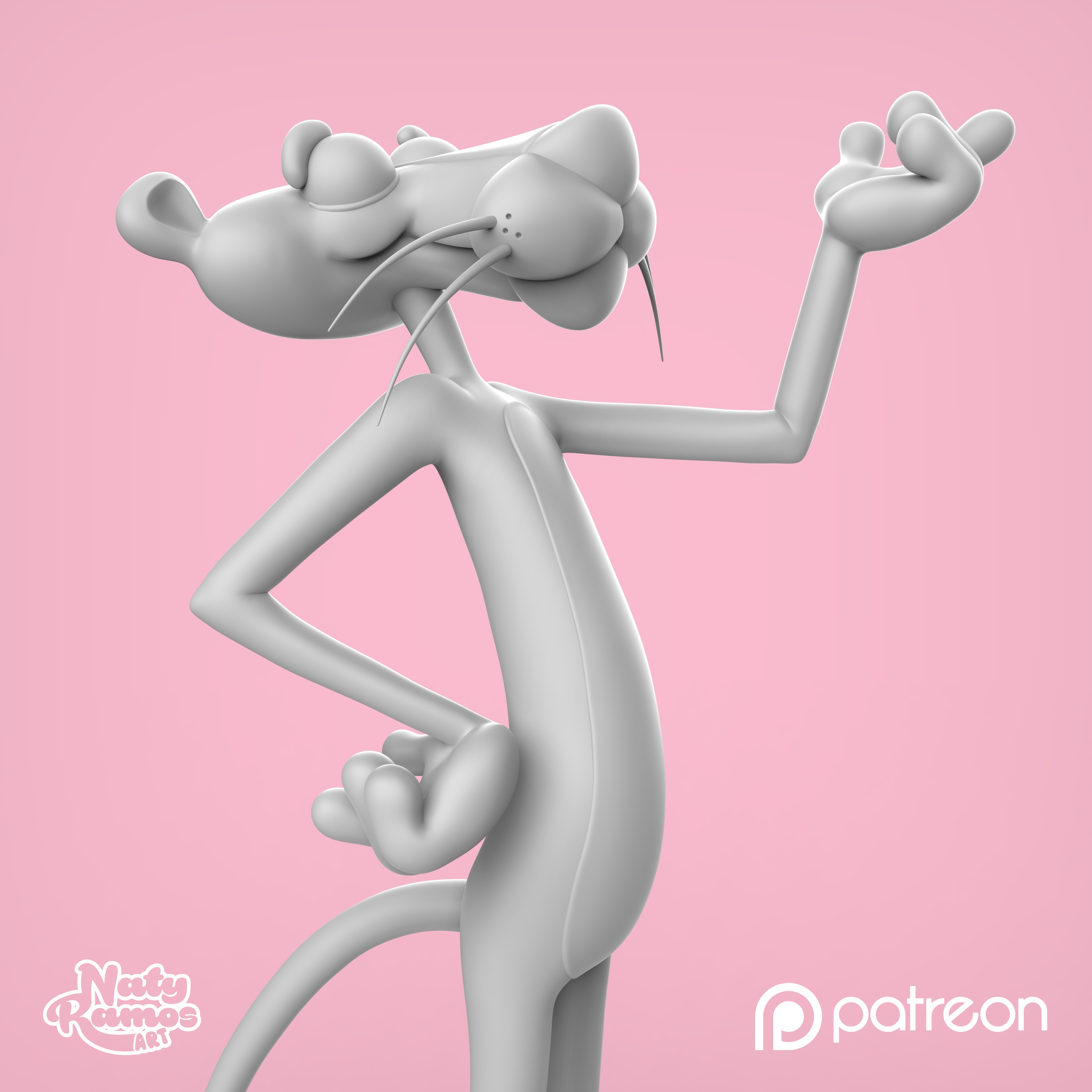 THE PINK PANTHER 3D print model_3