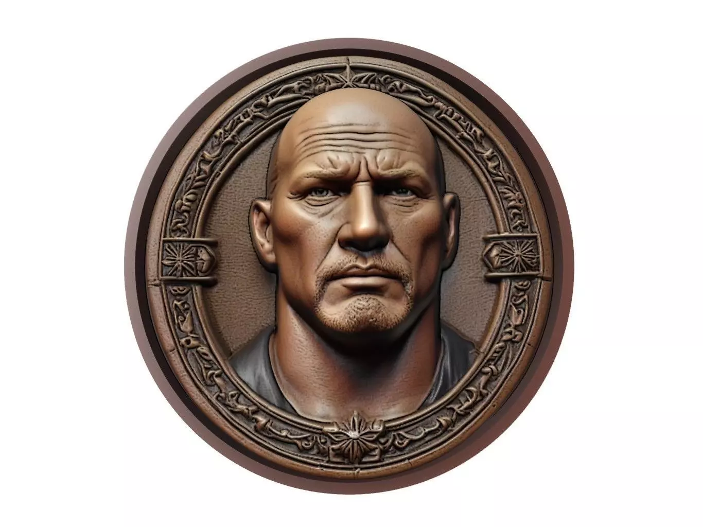 Stone Cold Steve Austin Medallion 3D print model