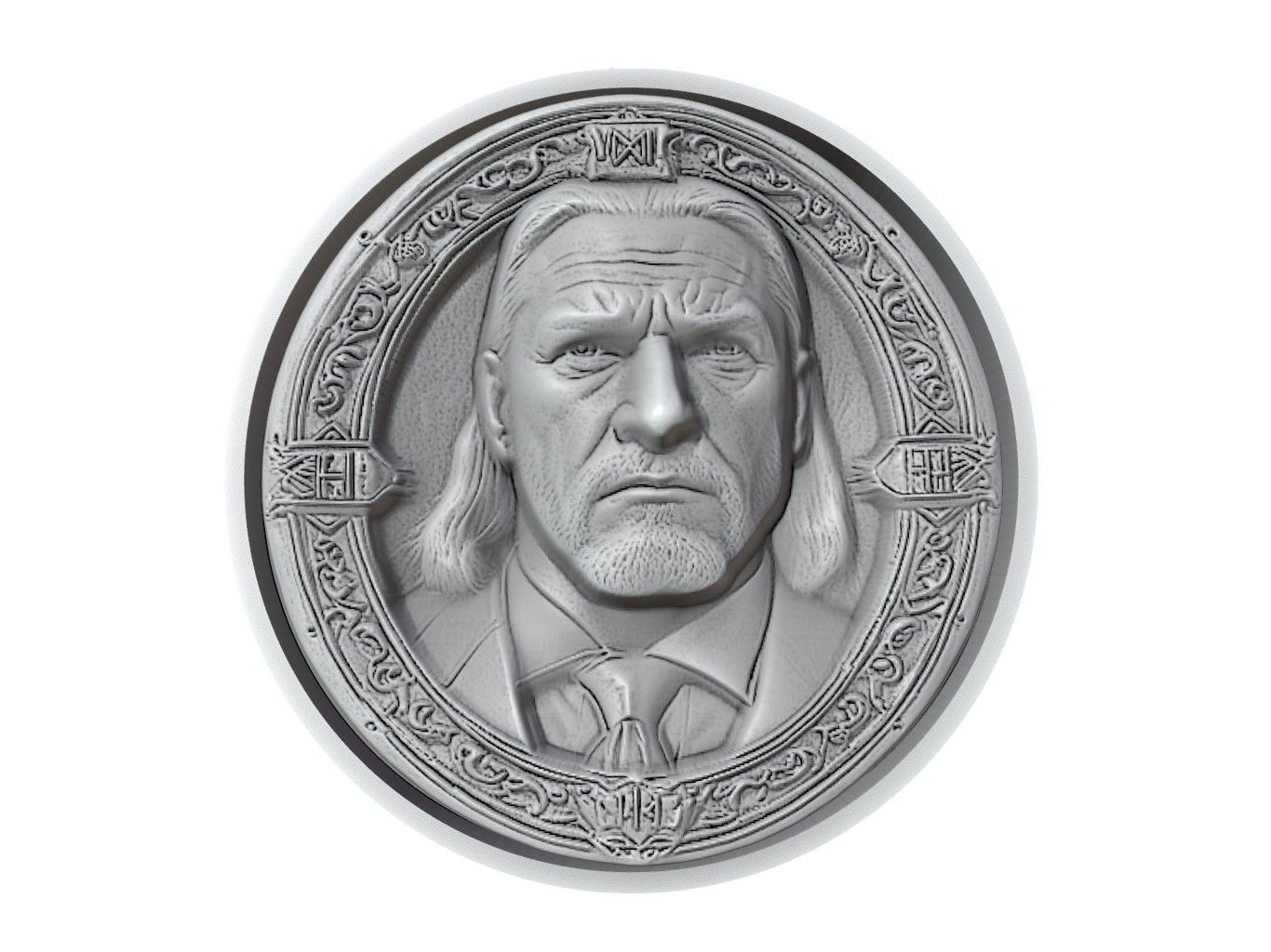 Triple H Medallion 3D print model_2