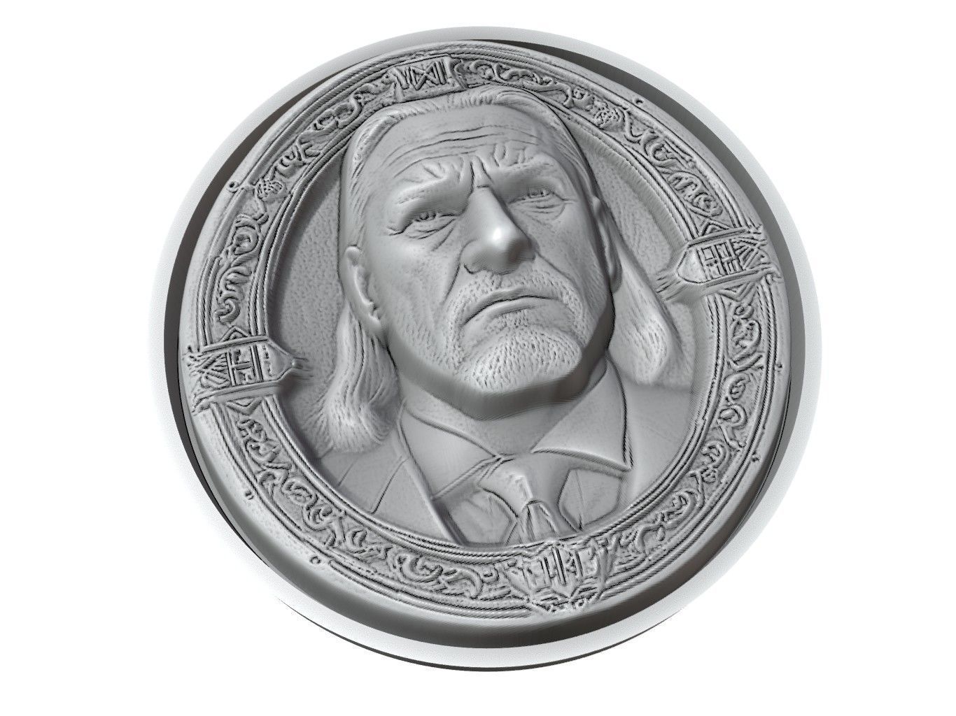 Triple H Medallion 3D print model_3