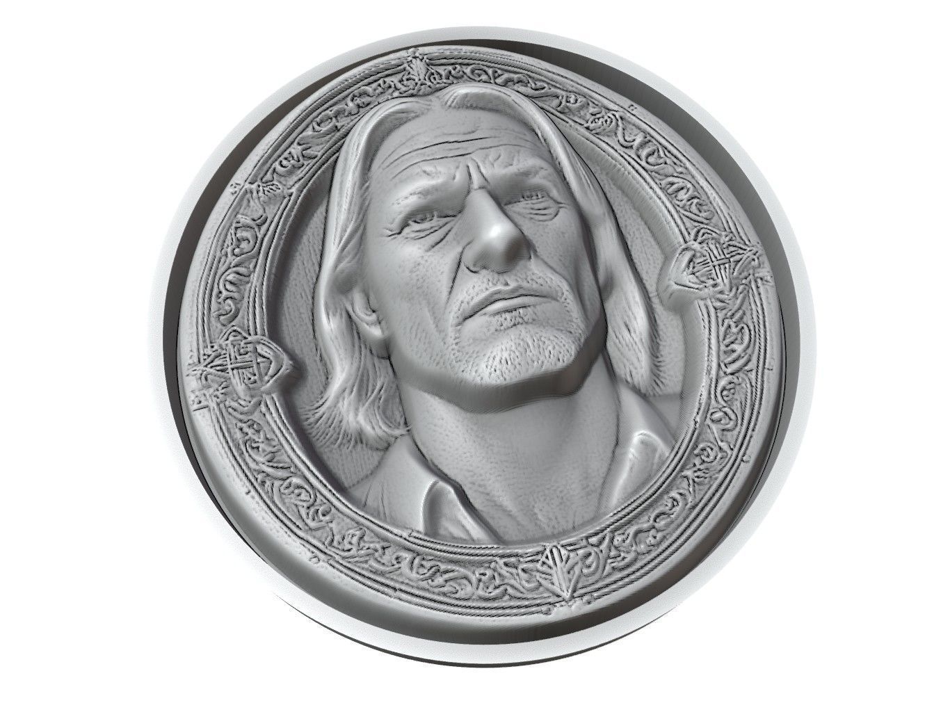 Edge Medallion 3D print model_3