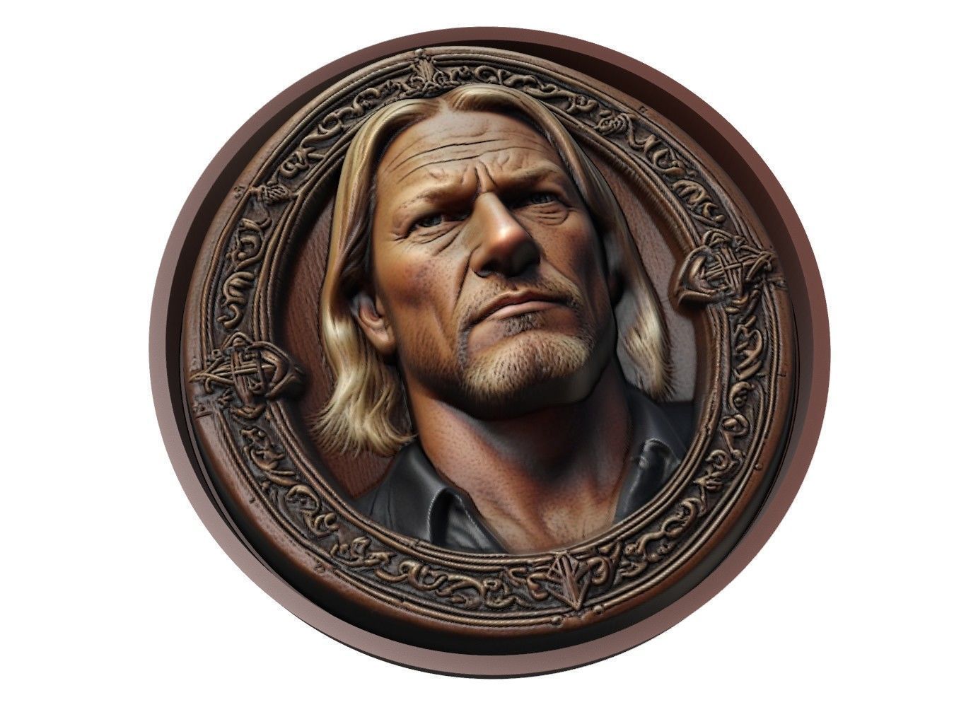 Edge Medallion 3D print model_1