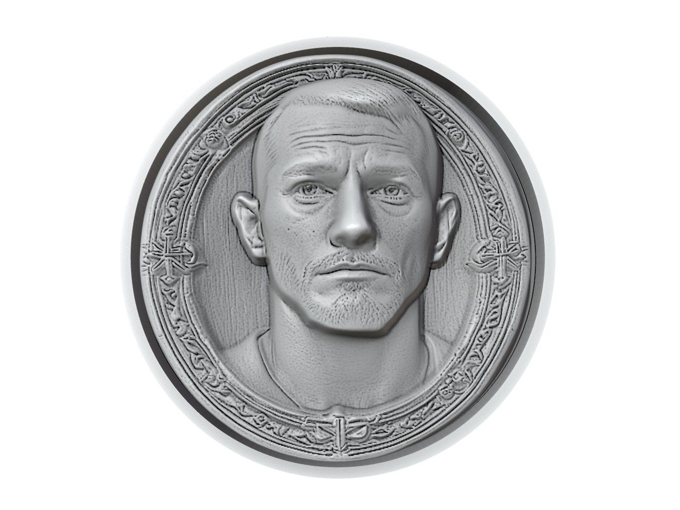 CM Punk Medallion 3D print model_2