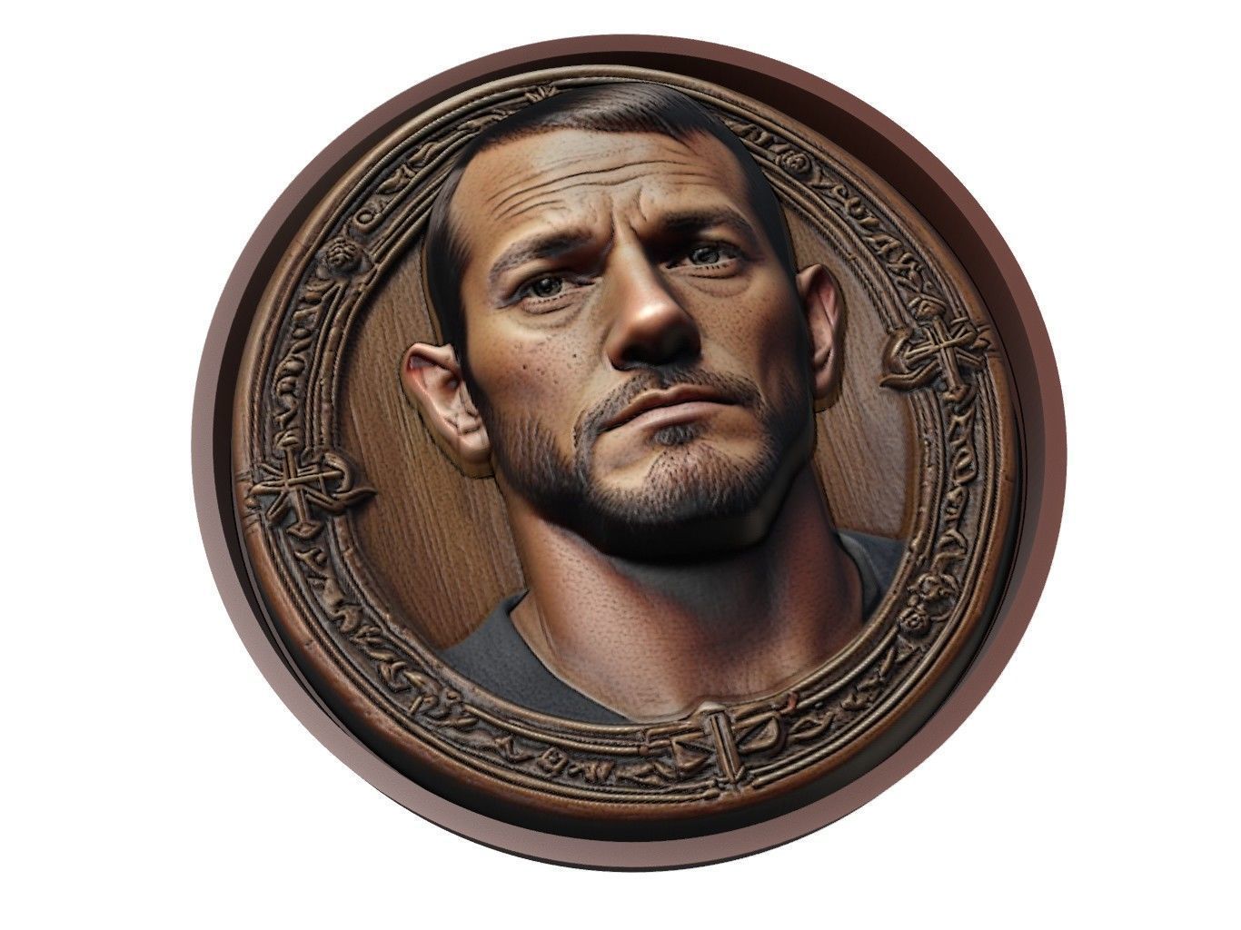 CM Punk Medallion 3D print model_1