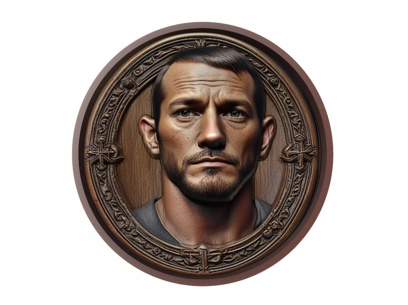 CM Punk Medallion 3D print model_0