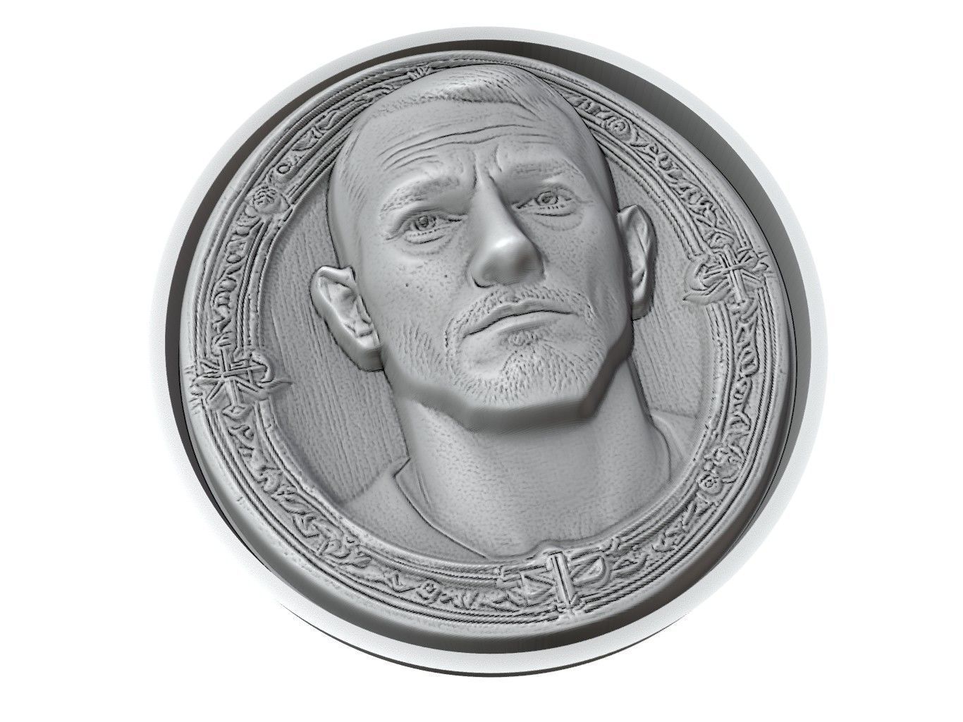 CM Punk Medallion 3D print model_3