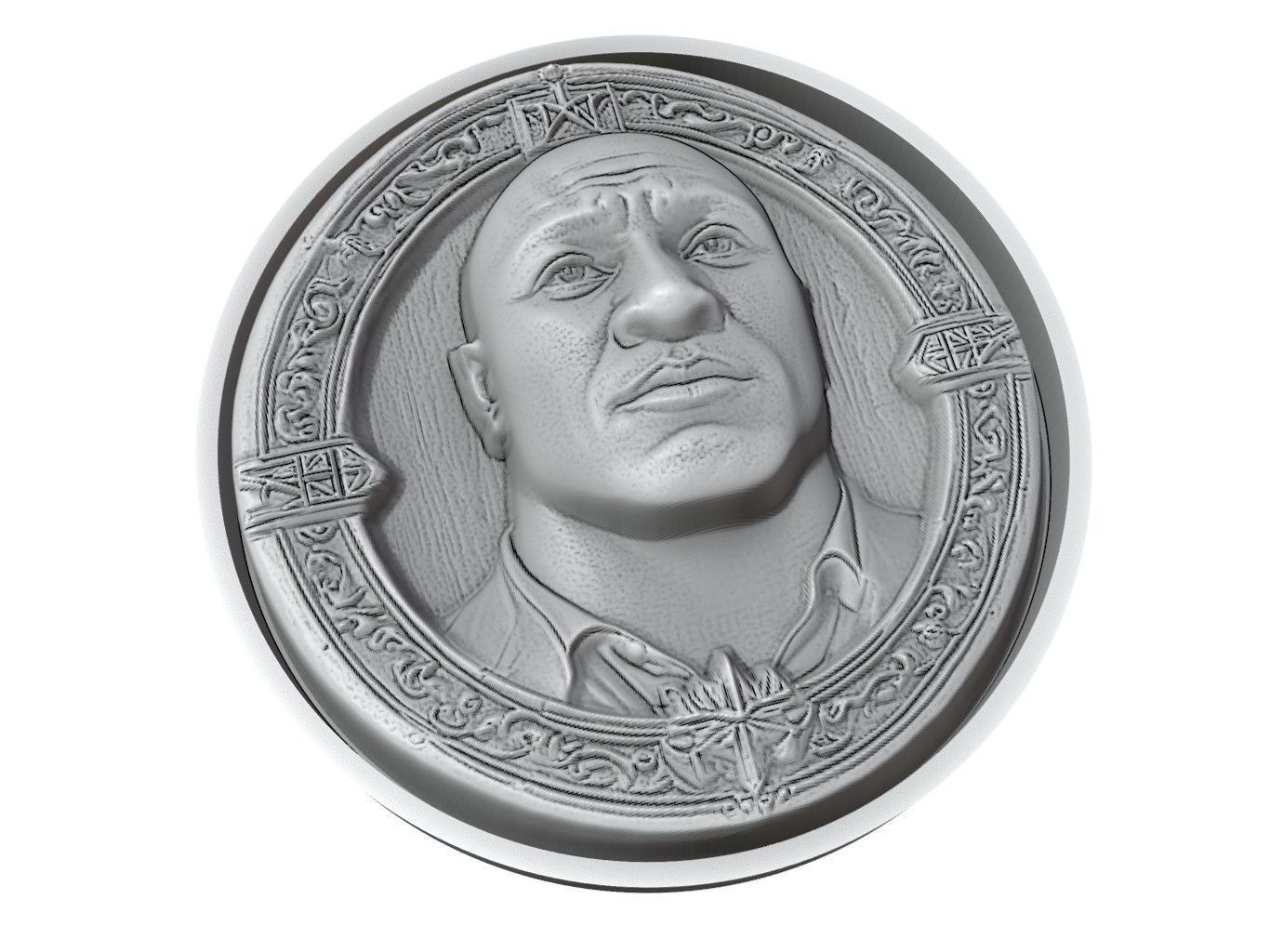 Bobby Lashley Medallion 3D print model_3