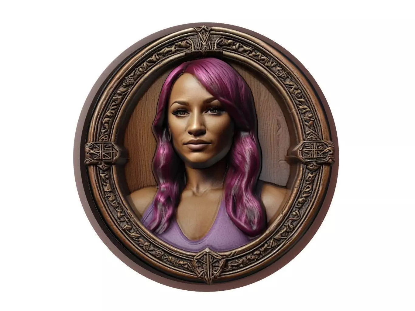 Sasha Banks Medallion 3D print model_0