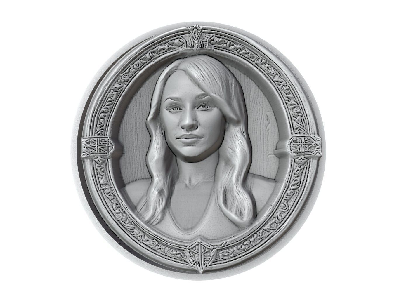 Sasha Banks Medallion 3D print model_2