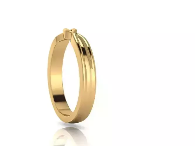 3d womens gold twist ring model - jewelry design and printing