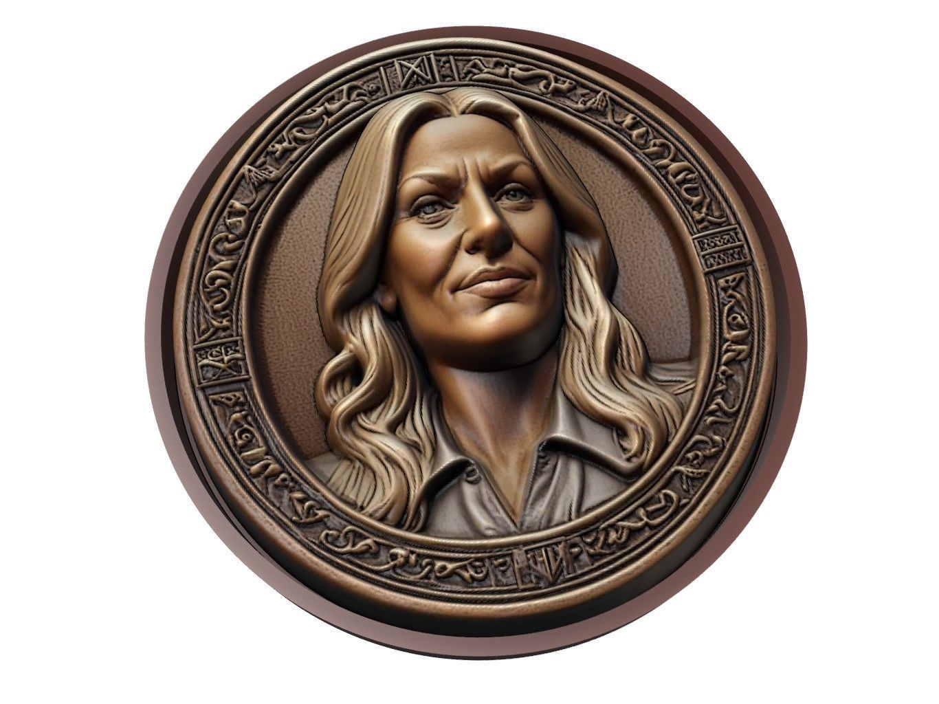 Trish Stratus Medallion 3D print model_1