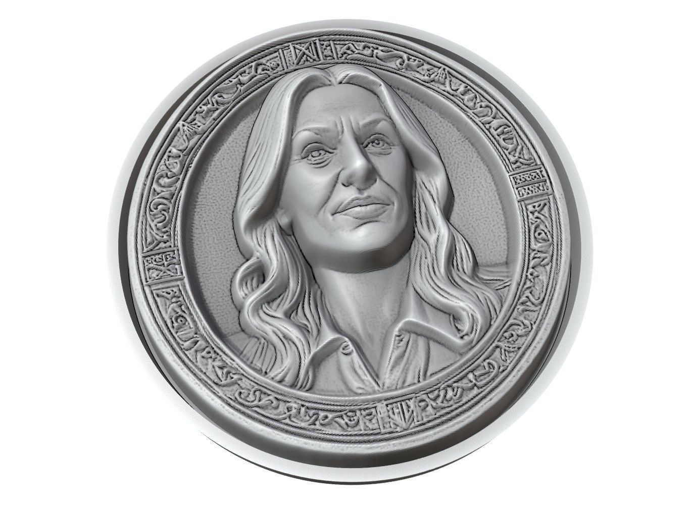 Trish Stratus Medallion 3D print model_3