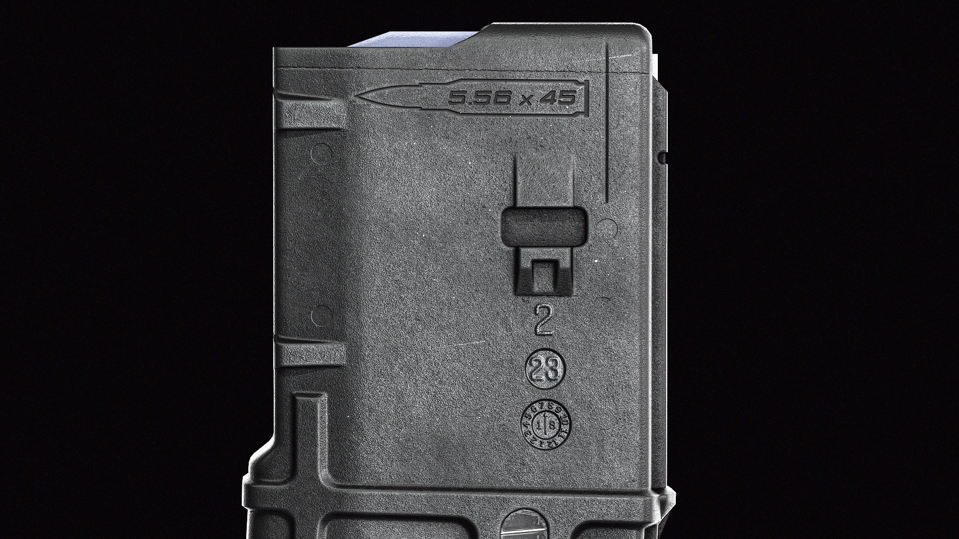 Magpul PMag 30 Window Magazine Low-poly 3D model_3