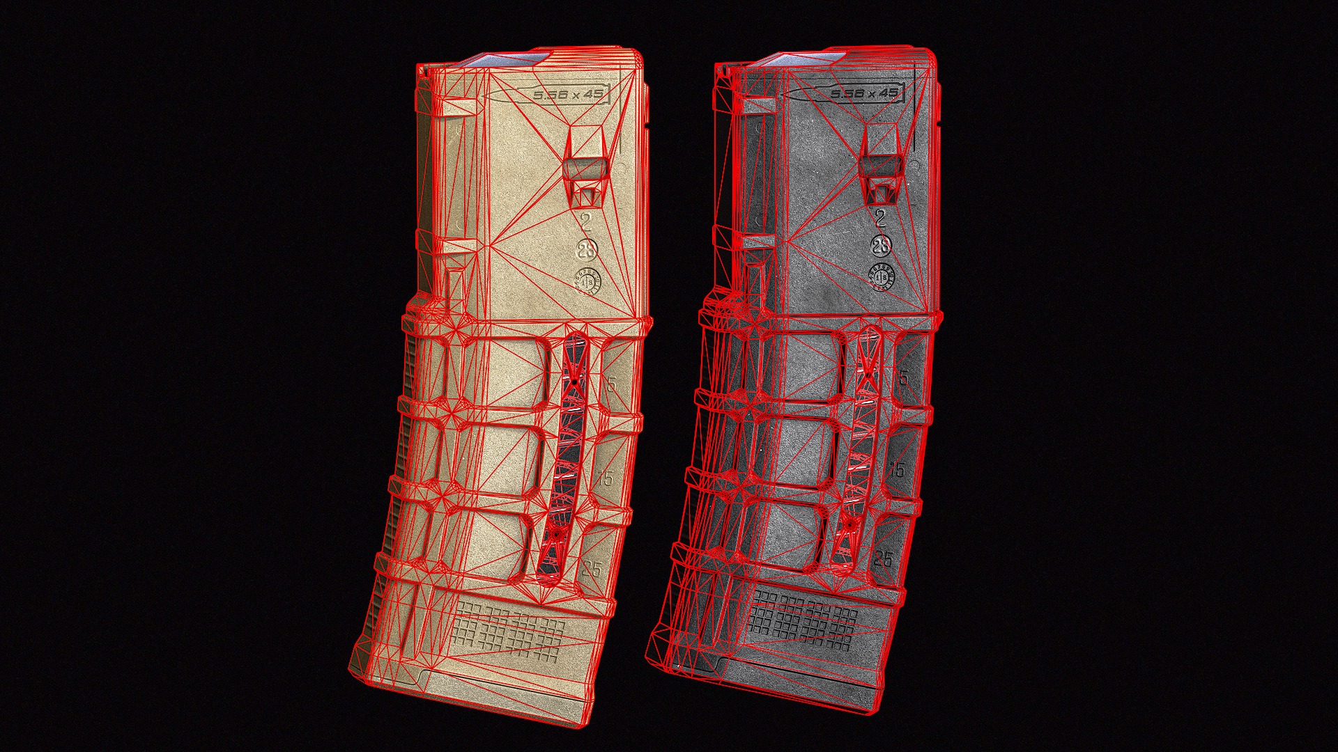 Magpul PMag 30 Window Magazine Low-poly 3D model_9