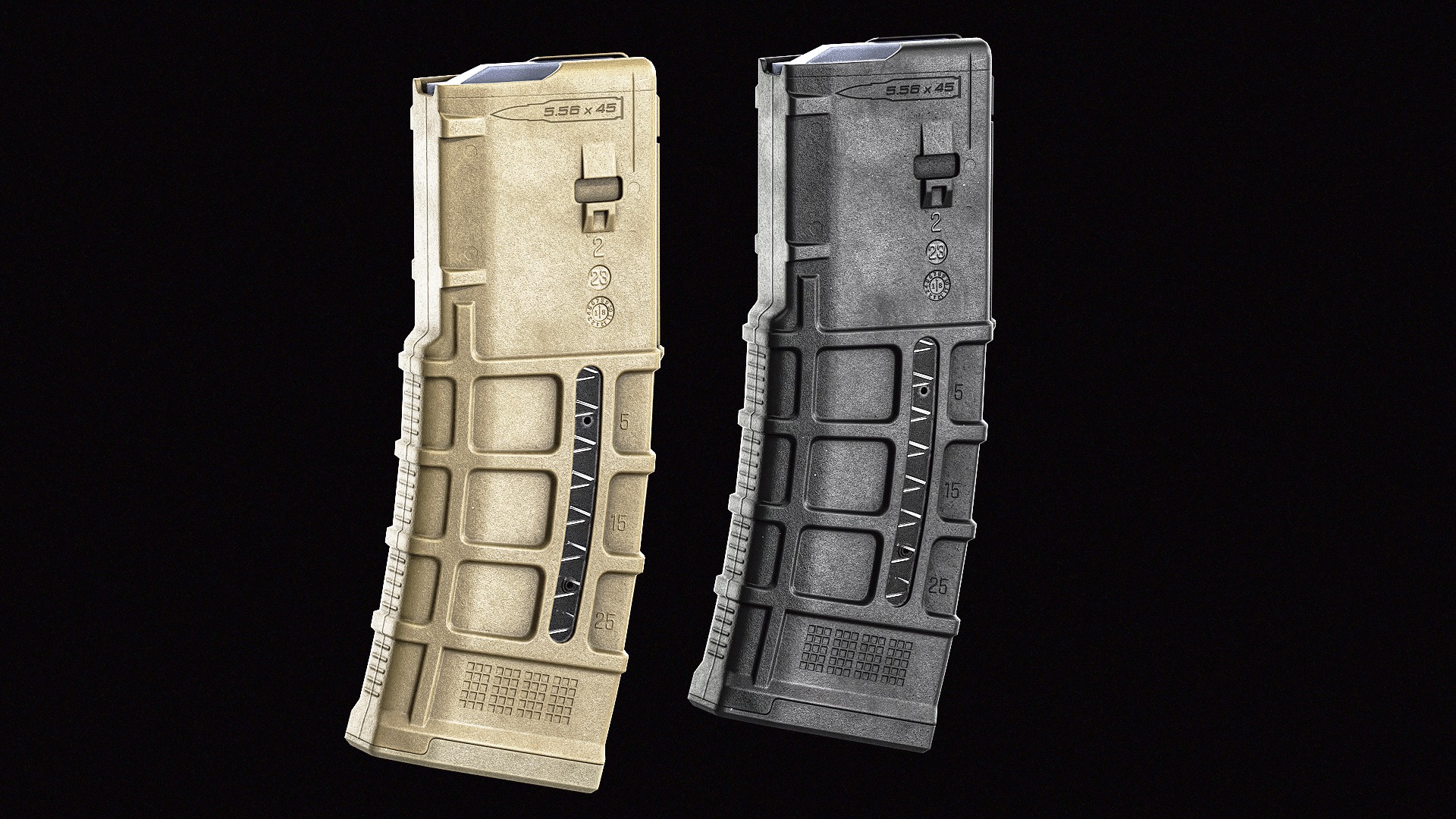 Magpul PMag 30 Window Magazine Low-poly 3D model_1
