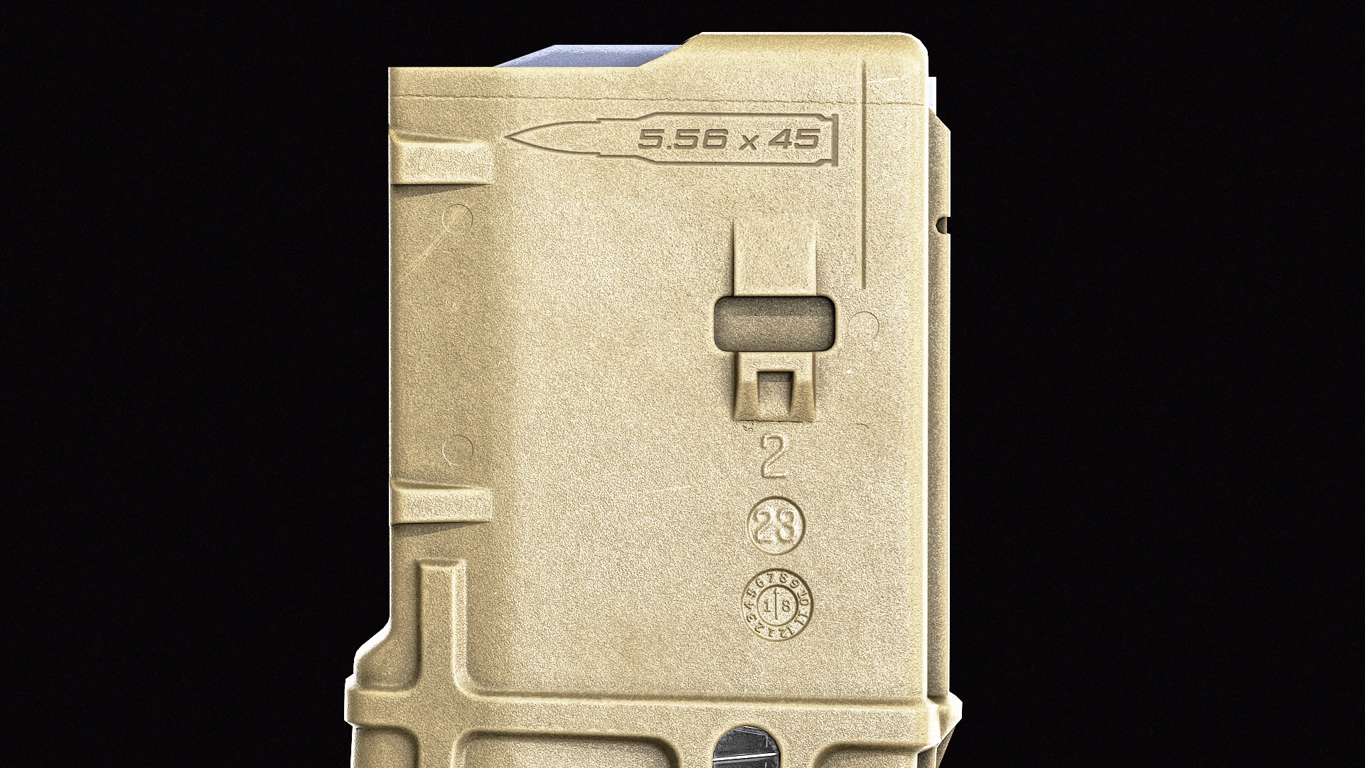 Magpul PMag 30 Window Magazine Low-poly 3D model_5