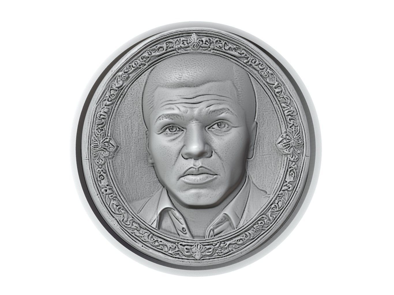 Muhammad Ali Medallion 3D print model_2
