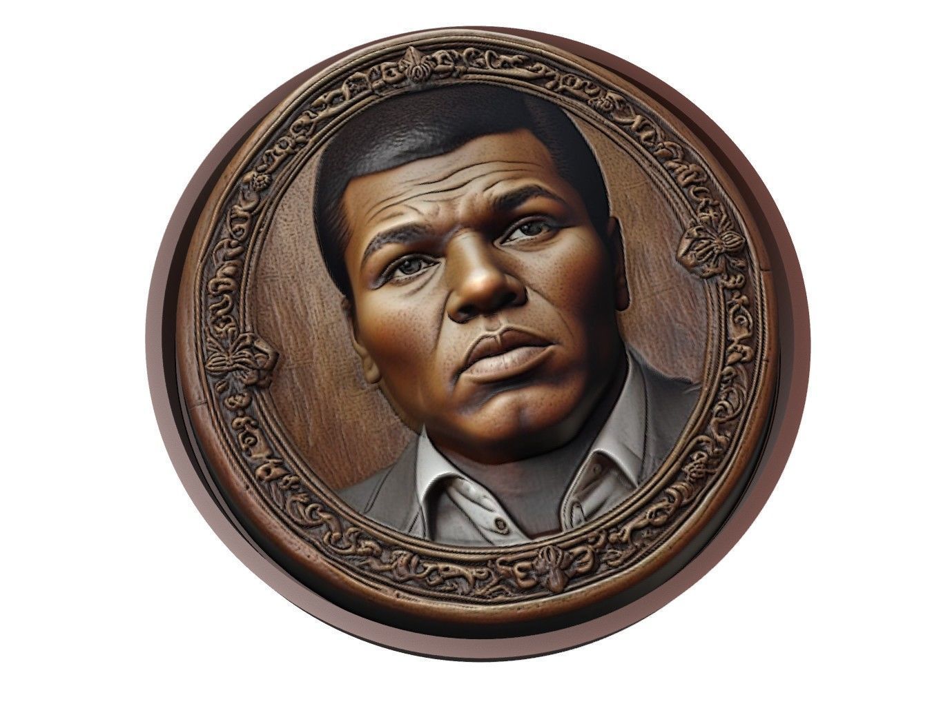 Muhammad Ali Medallion 3D print model_1