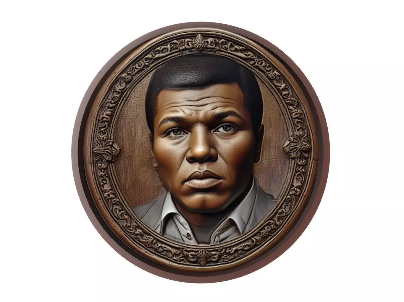 Muhammad Ali Medallion 3D print model_0