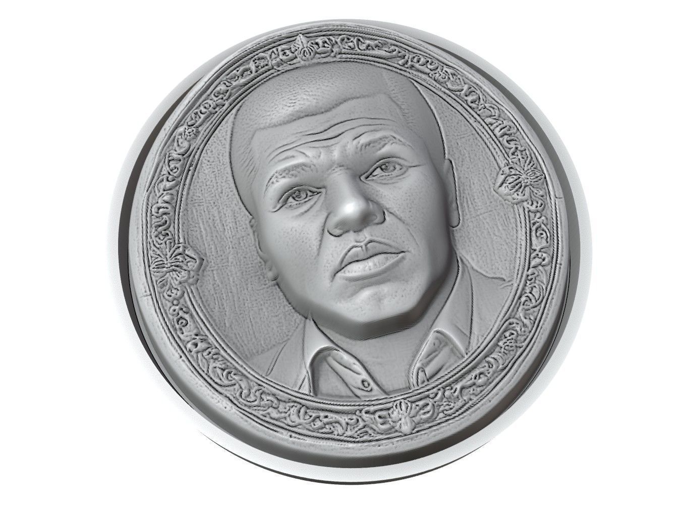 Muhammad Ali Medallion 3D print model_3