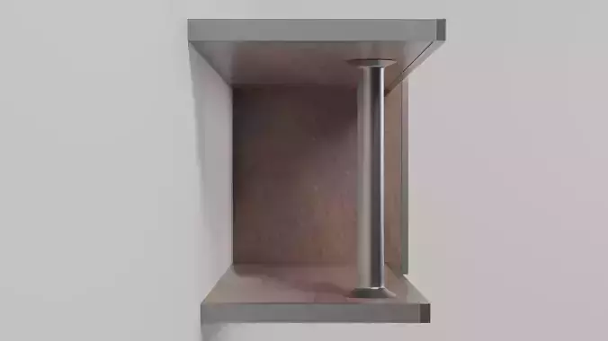 Two Story Wooden Shelf Free 3D model