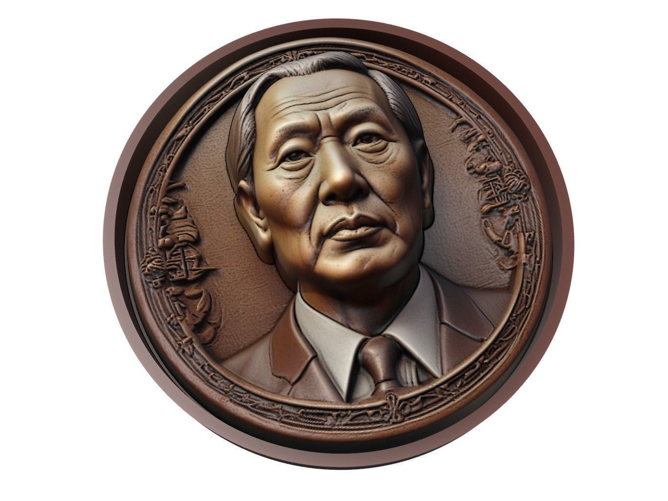 Lang Ping Medallion 3D print model_1
