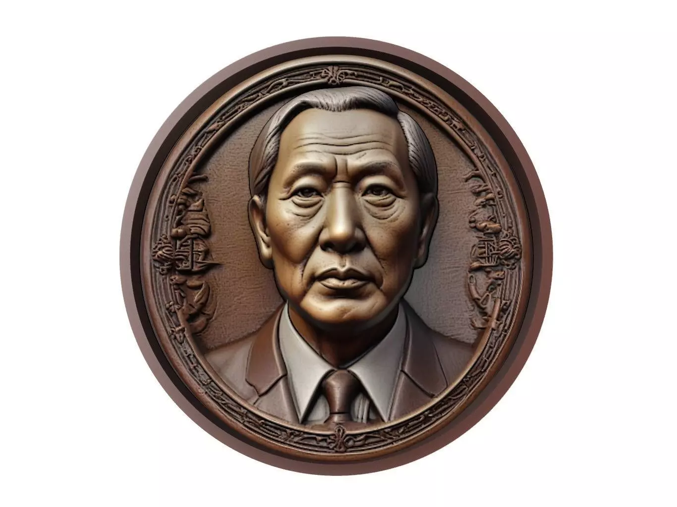 Lang Ping Medallion 3D print model_0