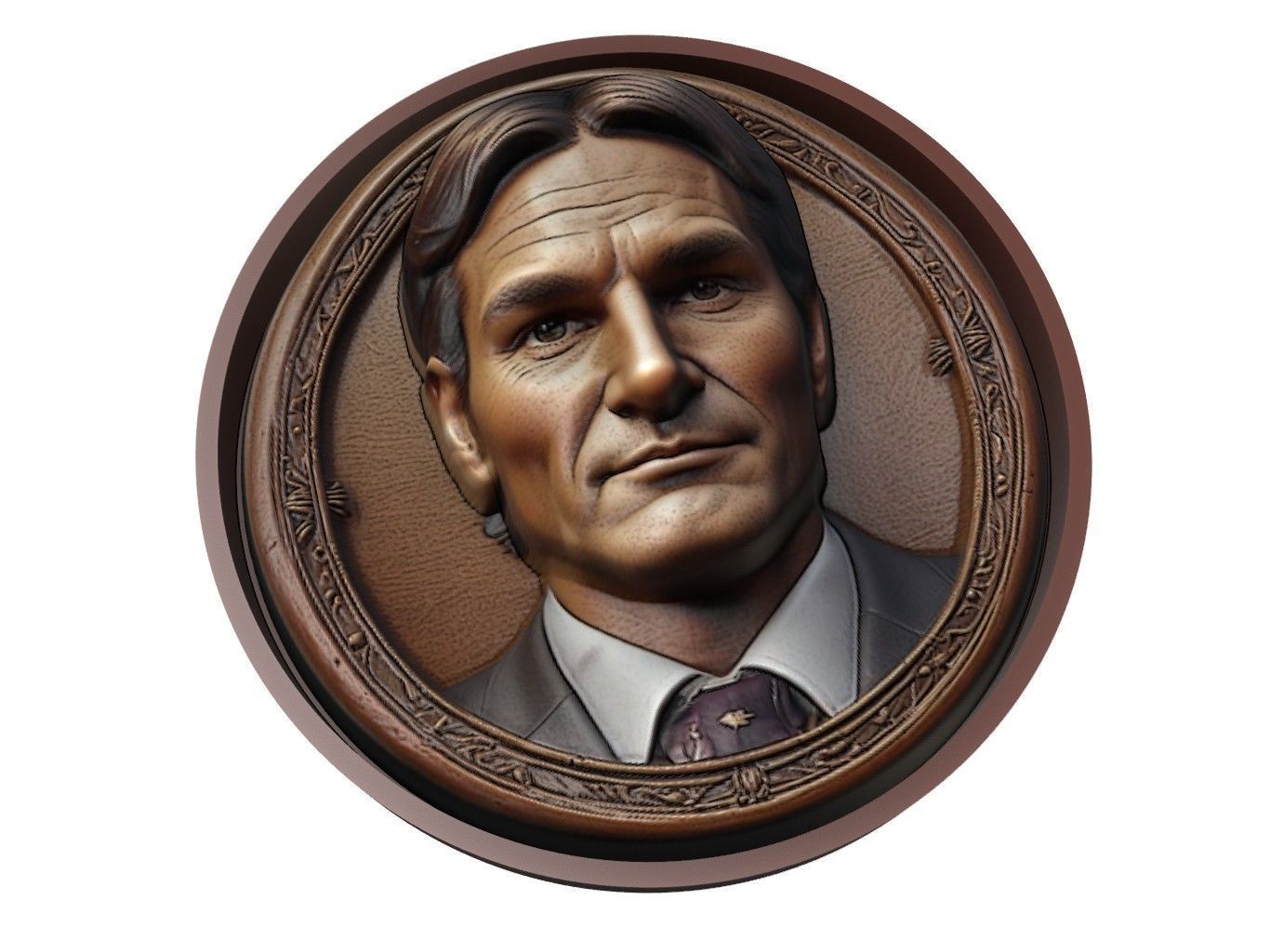 Roger Federer Medallion 3D print model_1
