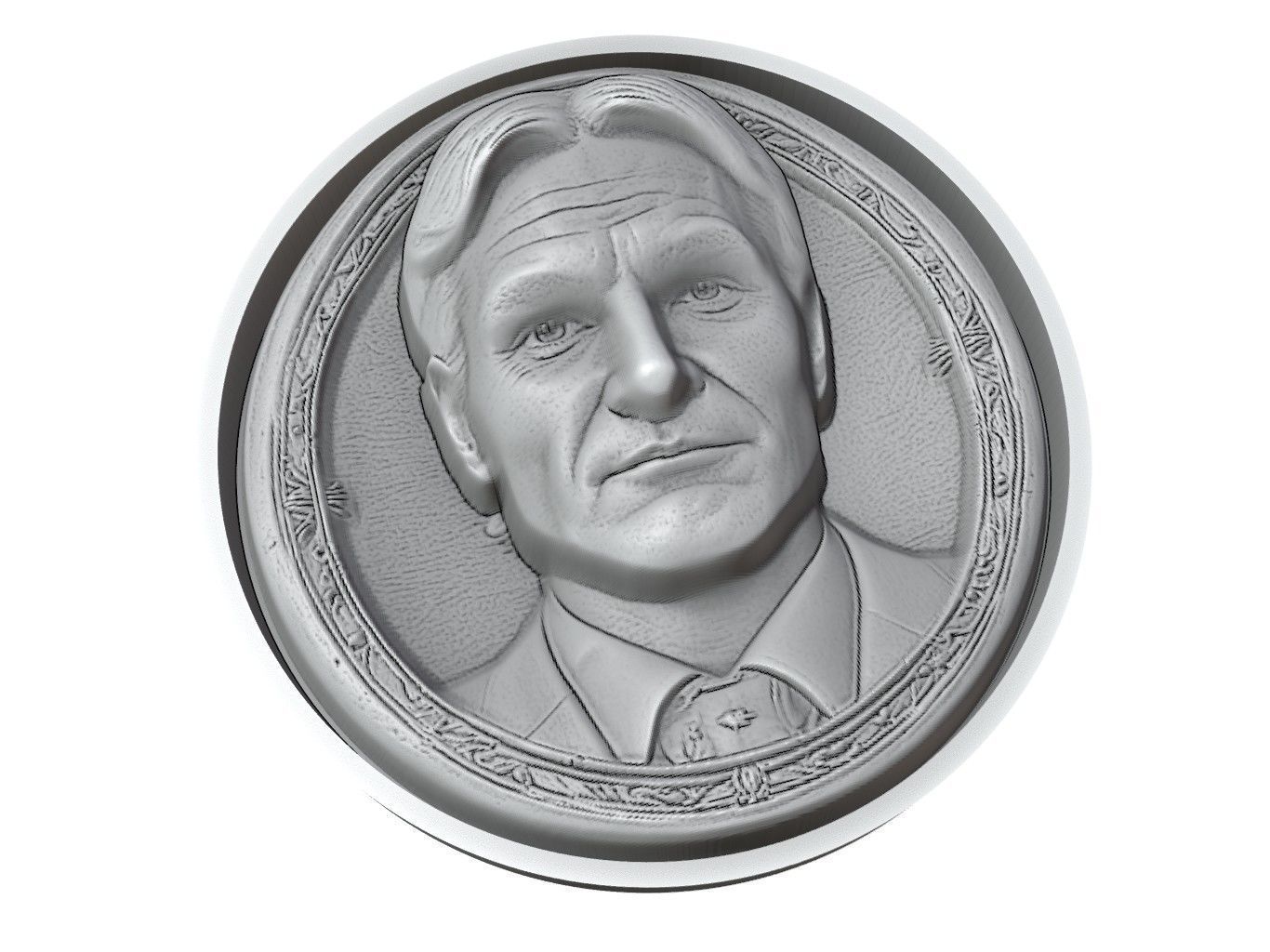 Roger Federer Medallion 3D print model_3